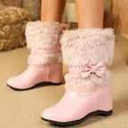 Bottes Cavalières Femme Similicuir, Nœud, vue 9