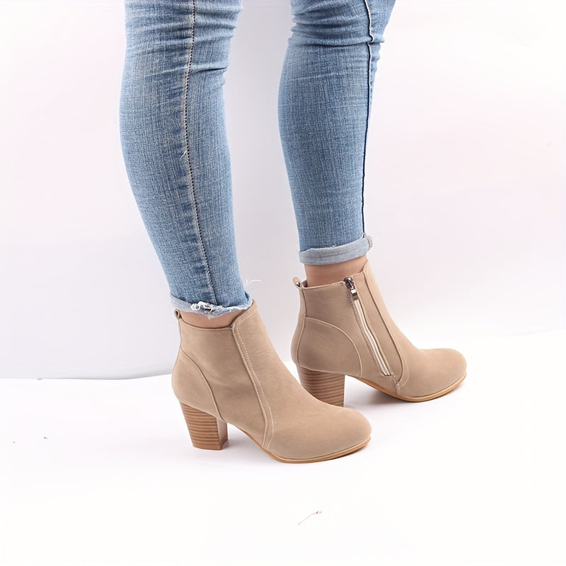 Bottines Femme Talon Haut, Fermeture Latérale, vue 4