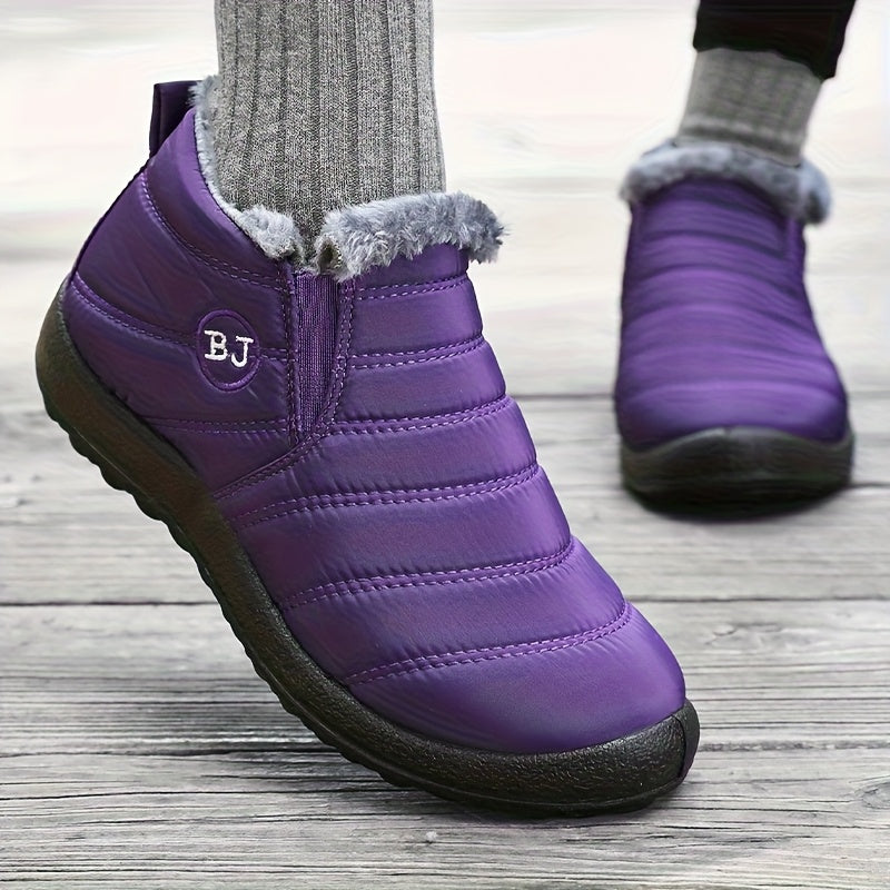 Bottines de Neige Femme, Antidérapantes, à Enfiler – coloris violet