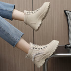 Bottines Femme Similicuir, Plateforme à Lacets, vue 11