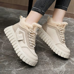Bottines Chaudes Femme Style Basket Similicuir, Col Peluche, vue 5