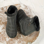Bottes de Neige Femme, Semelle Plate – coloris gris