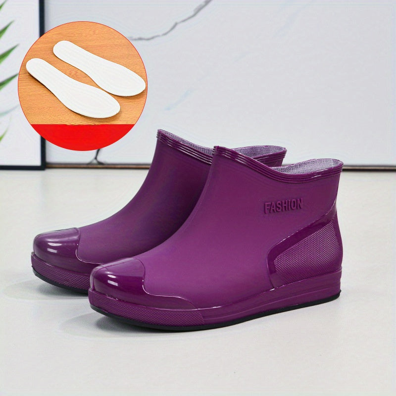 Bottes de Pluie Femme Courtes, Antidérapantes – coloris violet