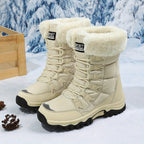 Bottes de Neige Femme, Tissu Enduit, Col Fourrure, vue 4