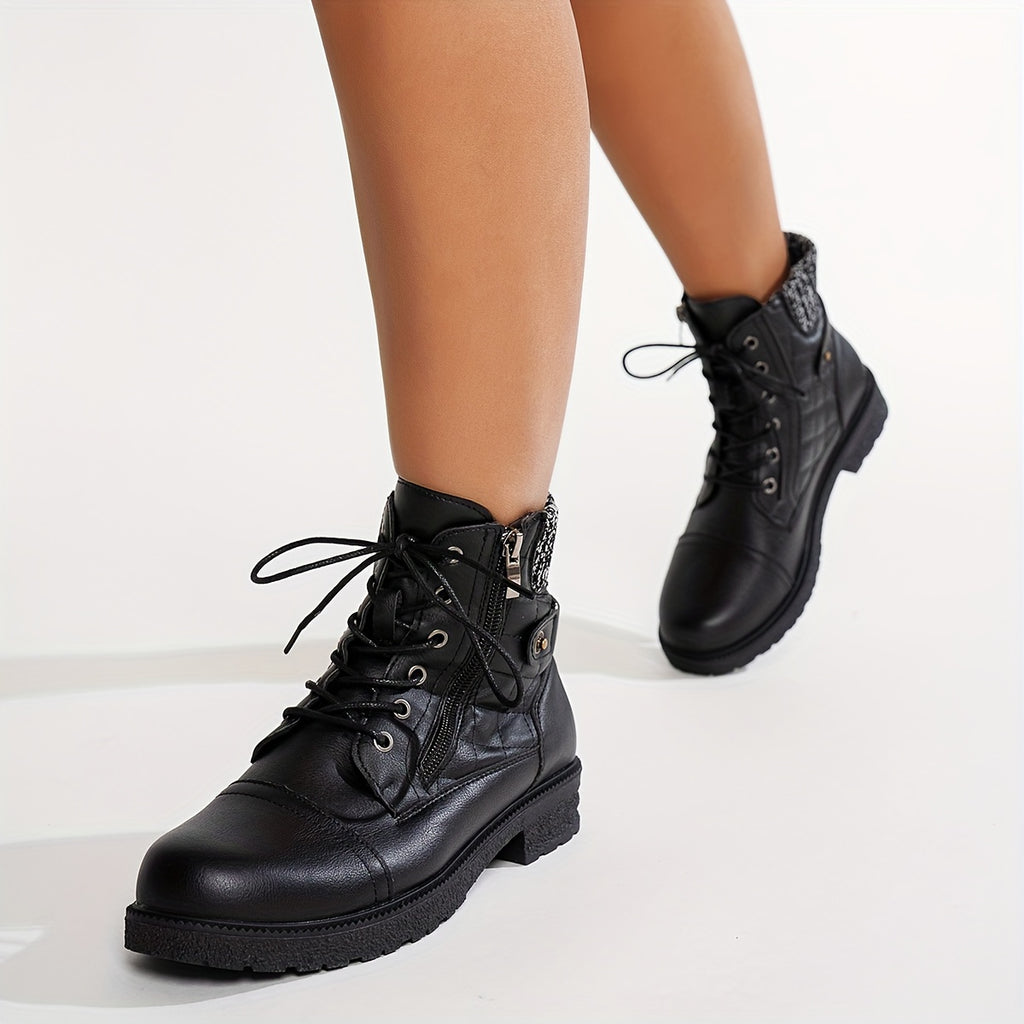 Bottes Femme Western Similicuir, Col Tricoté, vue 14