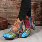 Bottines Femme Similicuir, Motif Fleuri, vue 7