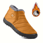 Bottes Plates Femme à Enfiler, Col Fausse Fourrure – coloris jaune