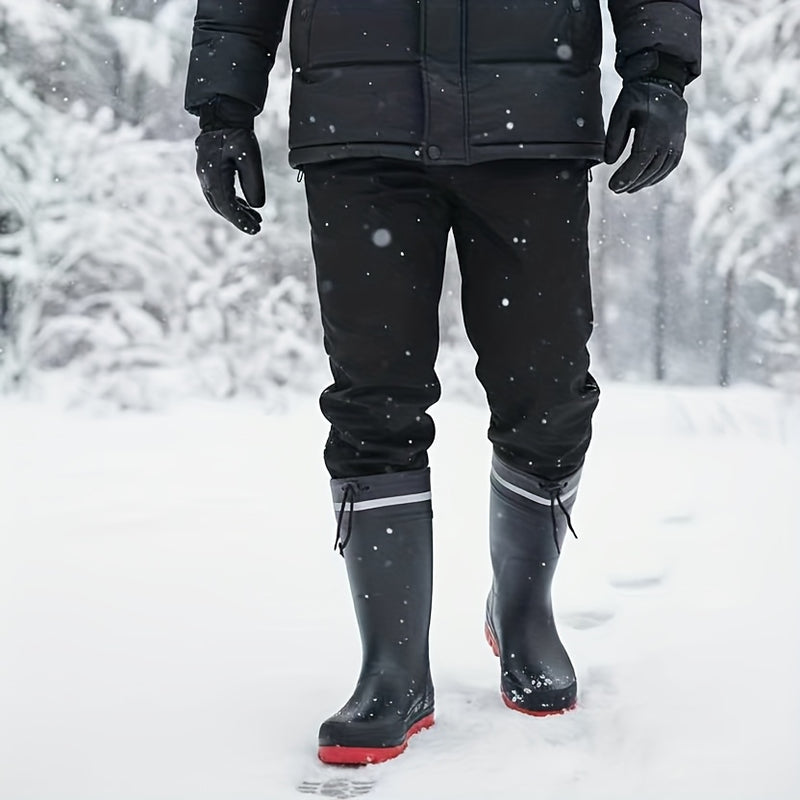 Bottes de Pluie Femme Doublées, PVC, Cordon de Serrage