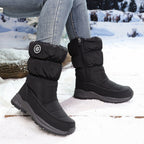 Bottes de Neige Femme Matelassées, Semelle Antidérapante – coloris noir