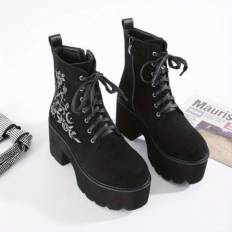 Bottes Plateforme Femme Gothiques, Flanelle, vue 4