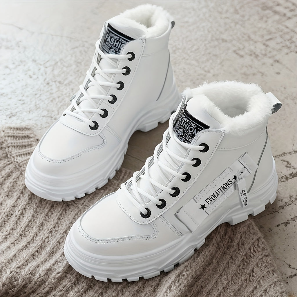 Bottines Femme Similicuir, Plateforme à Lacets, vue 2