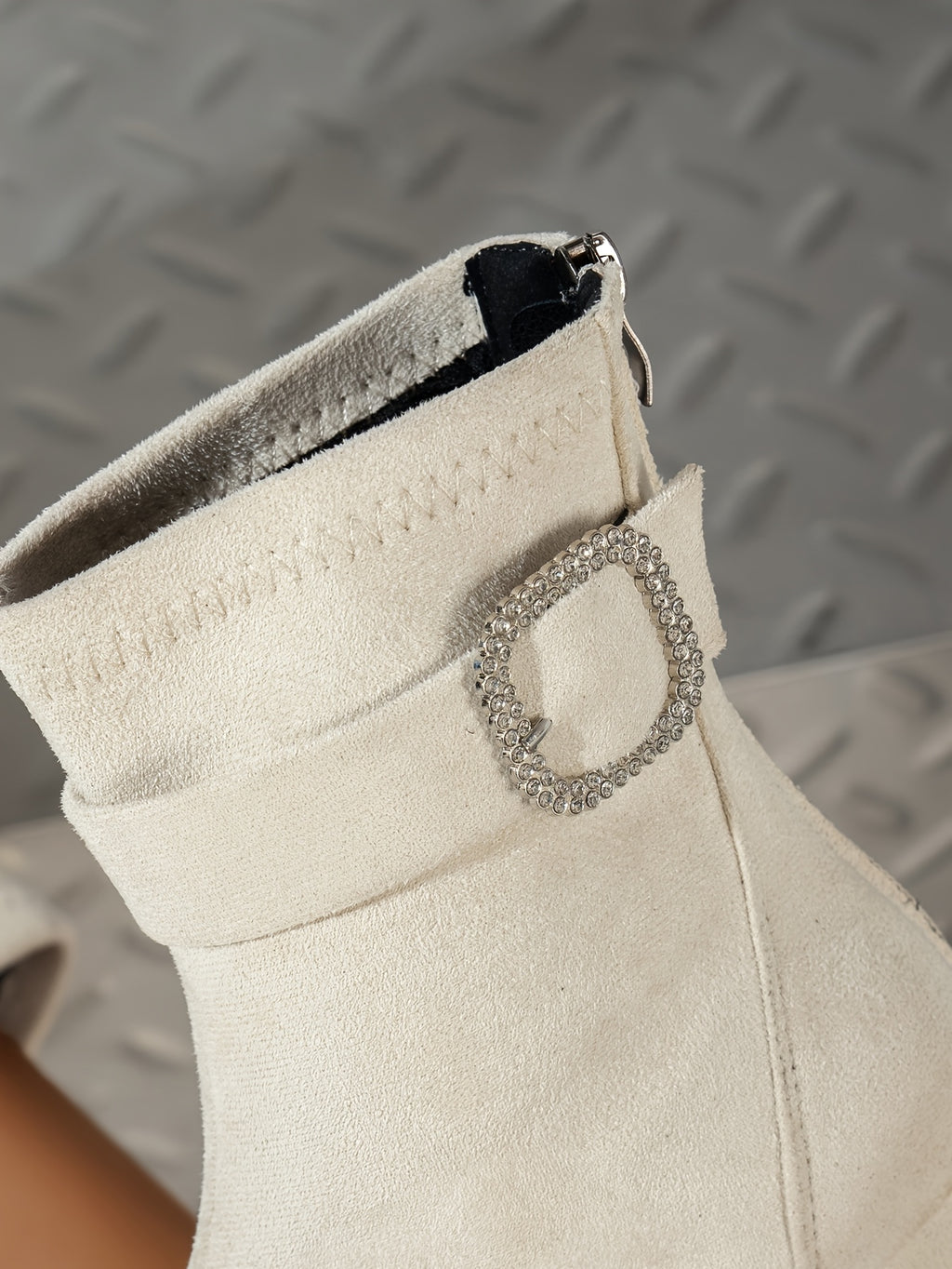 Bottines Femme Bout Carré, Talon Bloc, vue 12