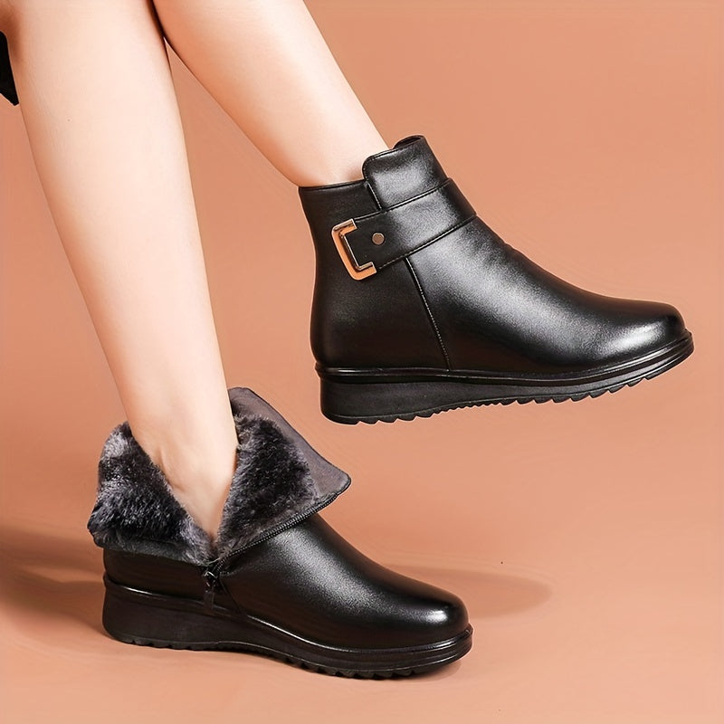 Bottines Femme Similicuir, Fermeture Zip, vue 5