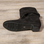 Bottes Hautes Femme Flanelle, Talon Bas, vue 3