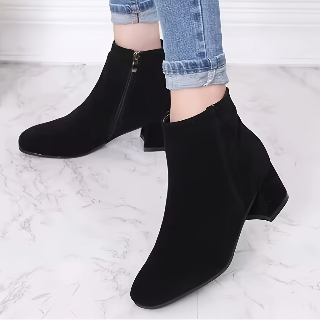 Bottines Femme Marron Foncé, Fermeture Zip Latérale, vue 8