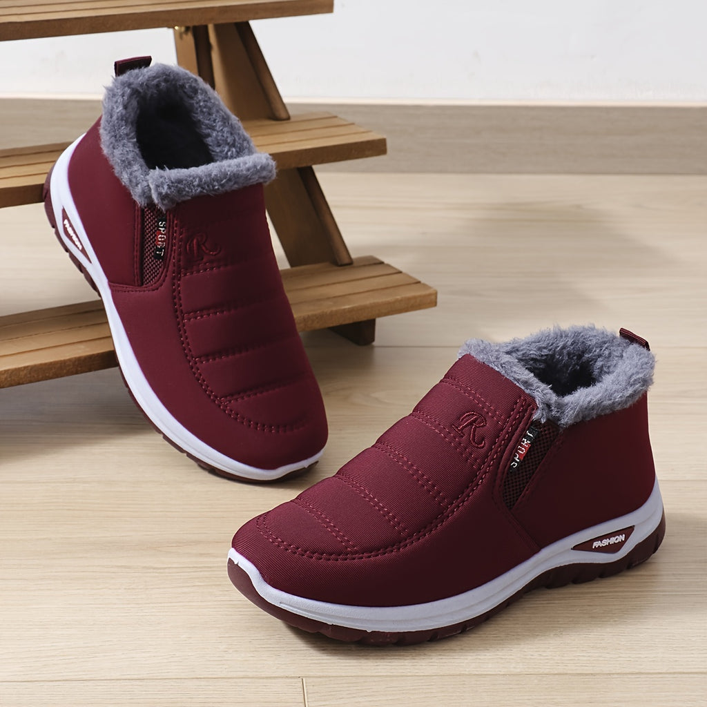 Bottines Femme Flanelle, Antidérapantes, à Enfiler, vue 8