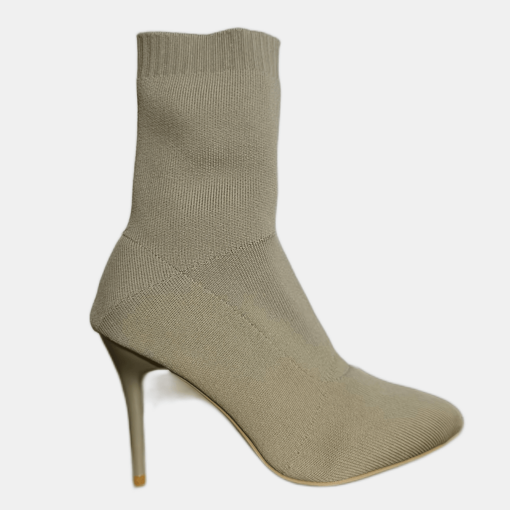 Bottes Chaussettes Talon Aiguille, à Enfiler – coloris kaki