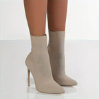 Bottes Chaussettes Talon Aiguille, à Enfiler