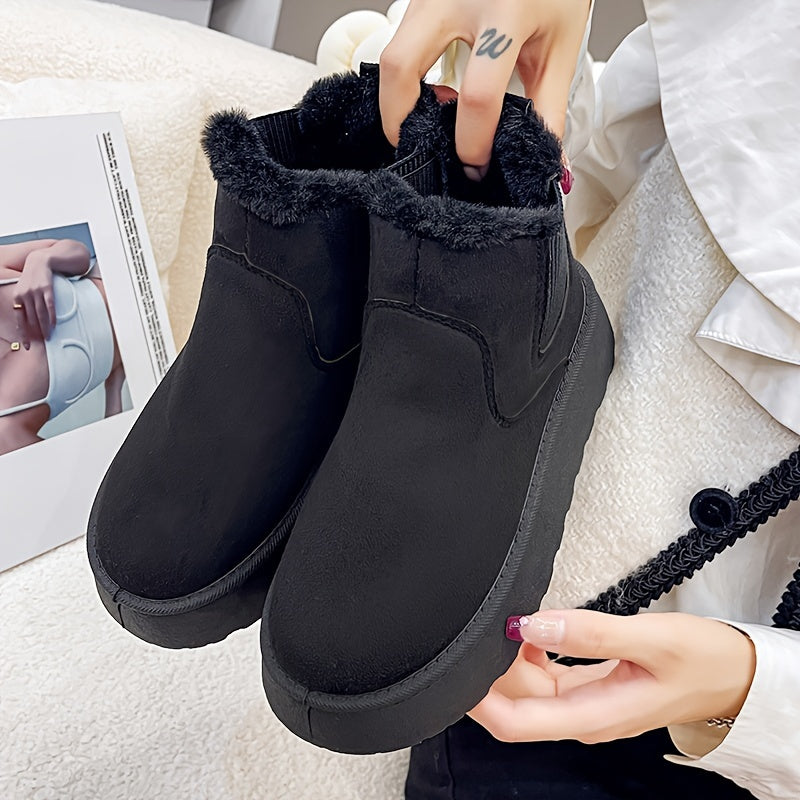 Bottines Chelsea Plateforme Femme, 4 Coloris – coloris noir