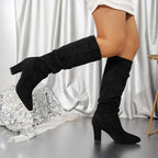 Bottes Femme Mi-Mollet, Talon Bloc, Bout Pointu, vue 10