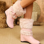 Bottes Cavalières Femme Similicuir, Nœud, vue 7