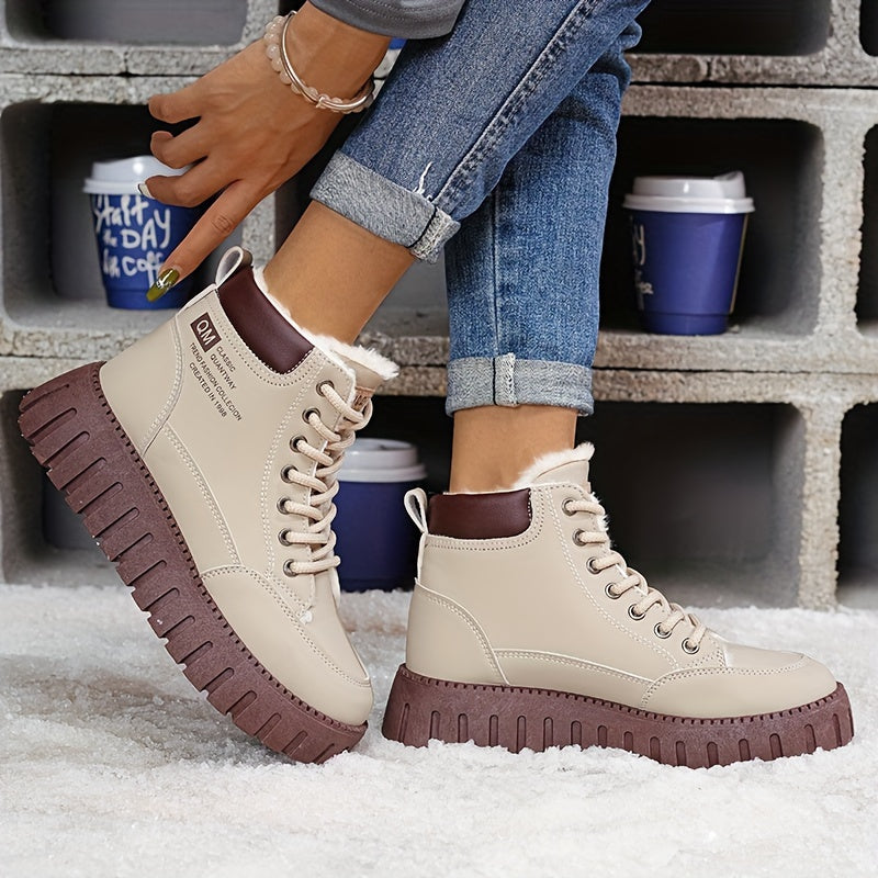 Bottines Femme Montantes, Semelle Épaisse, vue 3
