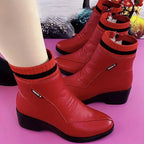 Bottines Compensées Femme, Doublure Peluche, Col Côtelé, vue 5