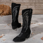 Bottes Cowboy Femme Brodées, Talon Bloc, vue 2