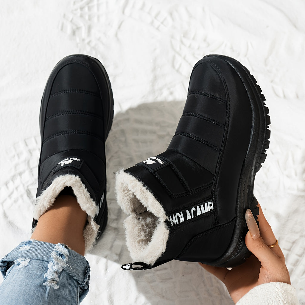 Bottes de Neige Femme Matelassées, Doublure Polaire – coloris noir