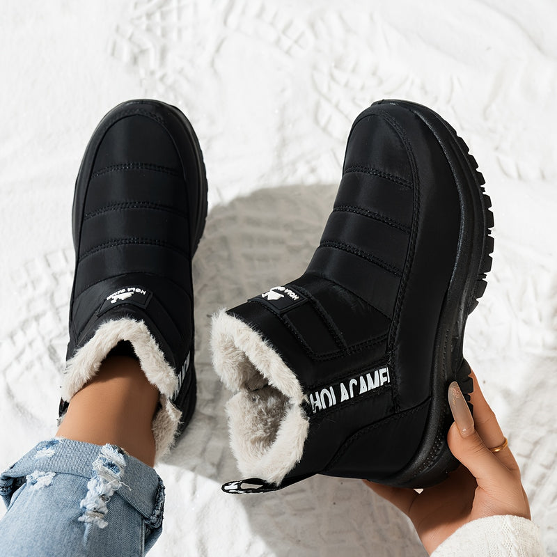 Bottes de Neige Femme Matelassées, Doublure Polaire – coloris noir
