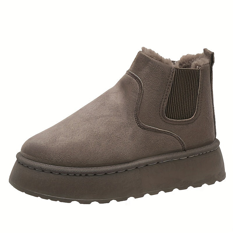 Bottines Femme Chelsea, Plateforme, Revers Fourré