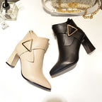 Bottines Femme Similicuir, Bride Triangle, vue 6