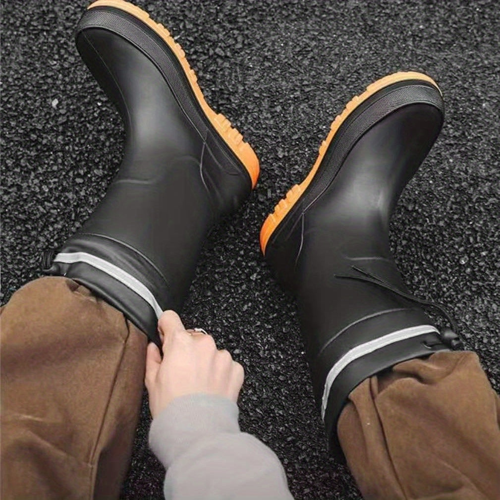 Bottes de Pluie Femme Doublées, PVC, Cordon de Serrage, vue 5