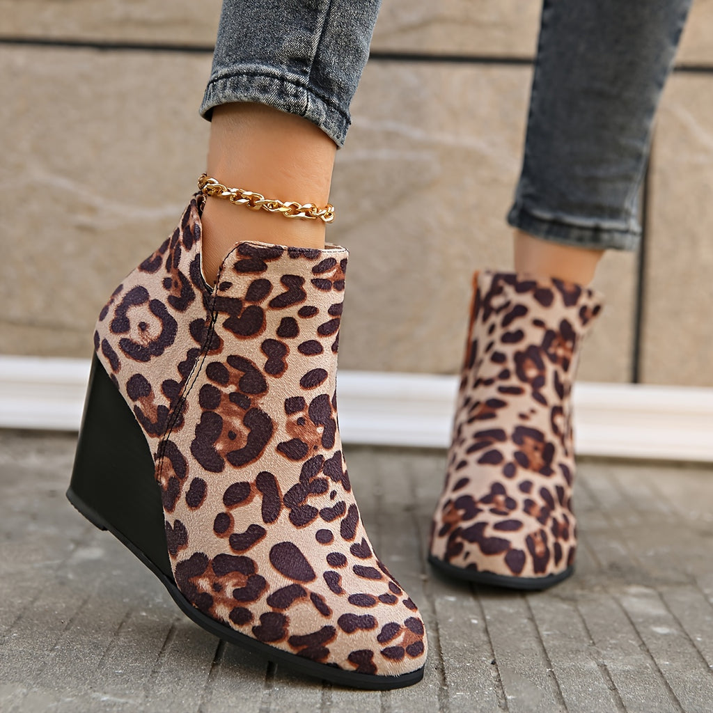 Bottines Femme Talon Compensé, Flanelle, vue 5