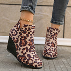 Bottines Femme Talon Compensé, Flanelle, vue 5