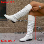 Bottes Hautes Femme Plissées, Bout Pointu, vue 17