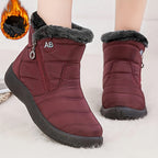 Bottes Femme Zippées, Col Fausse Fourrure, du 35 au 41