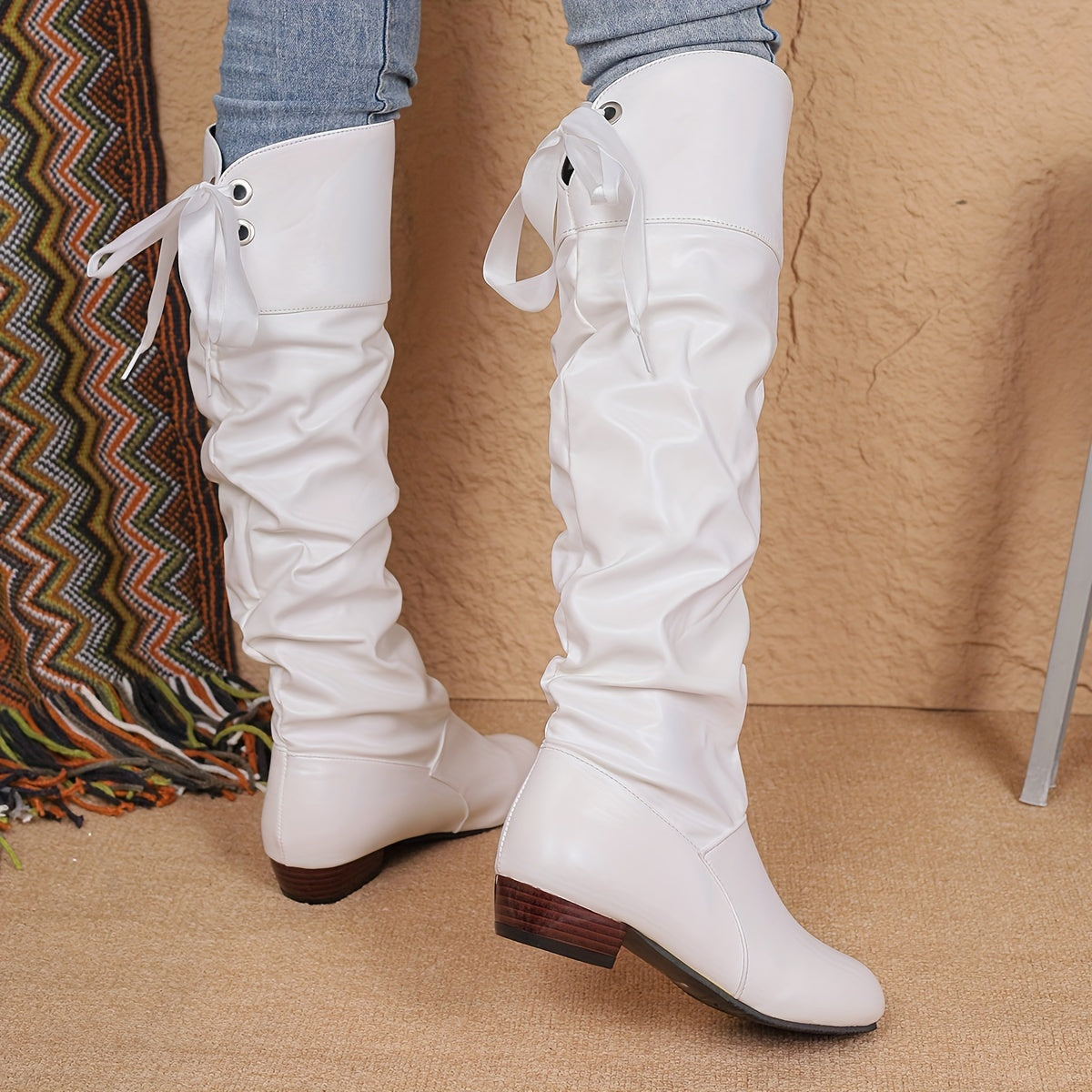 Bottes Cuissardes Femme, Talon Bas, vue 9