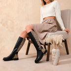 Bottes Cavalières Femme, Similicuir, Double Sangle, vue 4