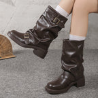 Bottes Femme Western Similicuir, Talon Chunky, vue 5