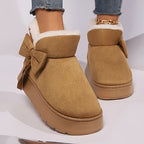 Chausson Botte Femme Nœud Décoratif, Plateforme, vue 3