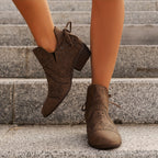 Bottines Ajourées Femme, Effet Daim, 3 Coloris, vue 5