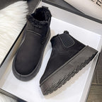 Bottines Femme Chelsea, Plateforme, Revers Fourré – coloris noir