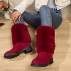 Bottes Femme Peluche, Revers Fausse Fourrure, vue 8