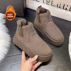 Bottines Femme Chelsea, Plateforme, Revers Fourré, vue 7