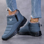 Bottines Femme Fourrées, Fermeture Zip, Bout Rond, vue 3