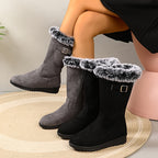 Bottes Femme Longues, Fausse Fourrure, Bride, vue 3