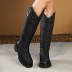 Bottes Hautes Femme Matelassées, Fermeture Zip, vue 6