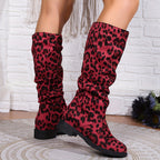 Bottes Hautes Femme Imprimé Léopard, Talon Bas, vue 10