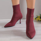 Bottes Chaussettes Femme, Talon Aiguille, vue 2